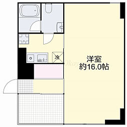 ガラクシアトーレ 3階1Kの間取り