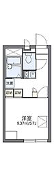 レオパレスアルブル1 1Kの間取図画像