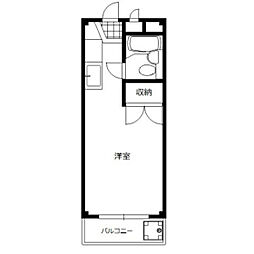 コンチネンタル学南町 ワンルームの間取図画像