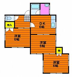 アネックスさなえ 3DKの間取図画像