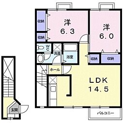間取図画像 2LDK