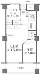 コア本町 1SLDKの間取図画像