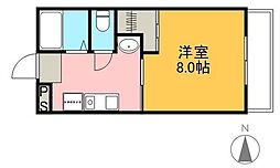 アークヴィラ 1Kの間取図画像