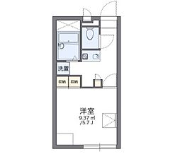 レオパレスアサゴエ17 1Kの間取図画像