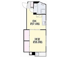 矢吹ビル 1DKの間取図画像