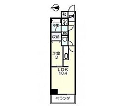 Casaとぎや町 1LDKの間取図画像