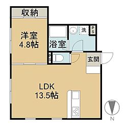 Amelie 1LDKの間取図画像