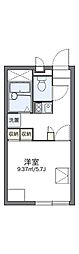 レオパレスハーベスト 1Kの間取図画像