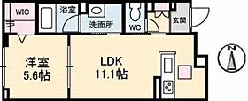 岡山県岡山市北区野田屋町2丁目（賃貸マンション1LDK・1階・41.11㎡） その2