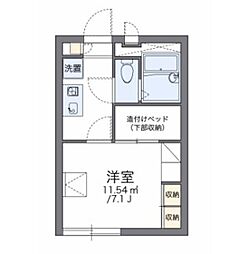レオパレスM 1Kの間取図画像