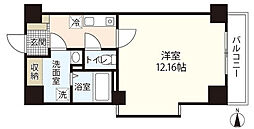エメラルドHILL 1Kの間取図画像