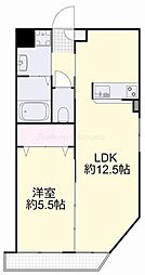 ヴィクトワール大供 1LDKの間取図画像