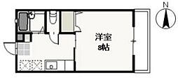 ピアチェーレA 1Kの間取図画像
