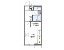 レオパレスNAGAMATI 1Kの間取図画像