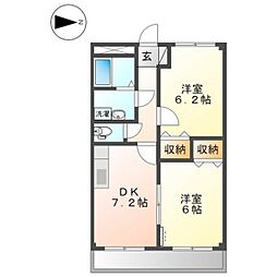 ドリーム・ハウス 2DKの間取図画像