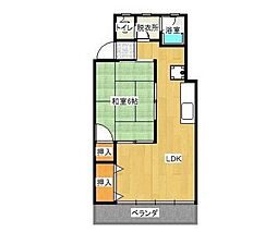 角南豊成フォートレス2号棟 1LDKの間取図画像