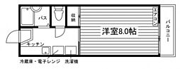 マナハウス1 1Kの間取図画像