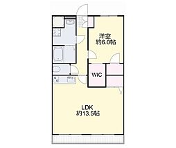 リシェス明日香 1LDKの間取図画像