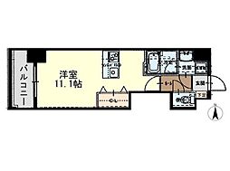 GARDEN富田町 ワンルームの間取図画像