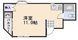 スカイコテージ三野 ワンルームの間取図画像