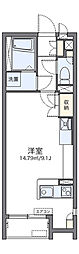 レオネクスト中庄南 ワンルームの間取図画像