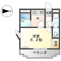 グランチェスタ1 1Kの間取図画像