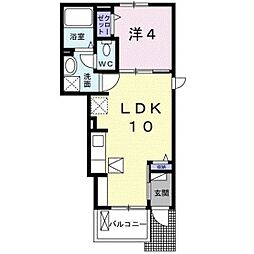ル・ベリエB 1LDKの間取図画像