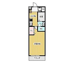 アルクオーレ 1Kの間取図画像