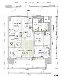 プレサンスロジェ岡山駅元町 2SLDKの間取図画像