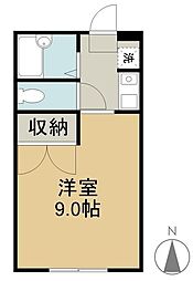 パル1 1Kの間取図画像
