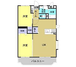 グランコート1 2LDKの間取図画像