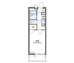 シャルマンタナカ2 1Kの間取図画像