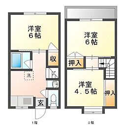 ビレッジ東山 3DKの間取図画像