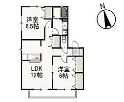 さにぃてらす'03壱番館 2LDKの間取図画像