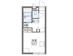 レオパレスセピアコート 1Kの間取図画像