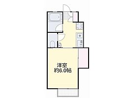 モリタコーポ 1Kの間取図画像