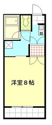 シークハウスコーポ 1DKの間取図画像