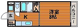 ラグゼ 1Kの間取図画像