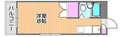 エトワール京町 1Kの間取図画像