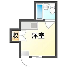 旭コーポ ワンルームの間取図画像