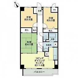 ツインパレスK 3LDKの間取図画像