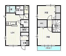 エアフォルク3 2LDKの間取図画像