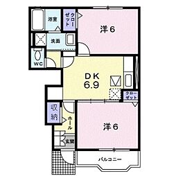 グレイスYOU 2DKの間取図画像