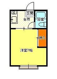 藤コーポ 1Kの間取図画像