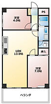 岡山県岡山市北区奥田本町（賃貸マンション2LDK・5階・60.00㎡） その2