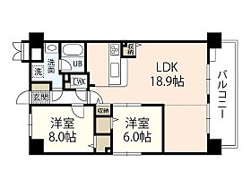 岡山県岡山市北区野田1丁目（賃貸マンション2LDK・3階・75.64㎡） その2