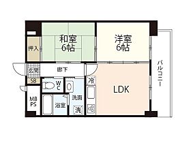 岡山県岡山市北区京橋町（賃貸マンション2LDK・7階・48.07㎡） その2