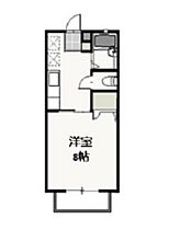 岡山県岡山市北区津島福居2丁目（賃貸アパート1K・2階・26.49㎡） その2