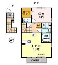 岡山県岡山市北区高柳東町（賃貸アパート1LDK・2階・51.98㎡） その2