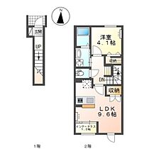 岡山県岡山市東区西大寺中野（賃貸アパート1LDK・2階・42.64㎡） その2